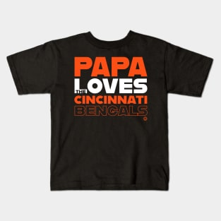 Papa Loves the Cincinnati Bengals Kids T-Shirt